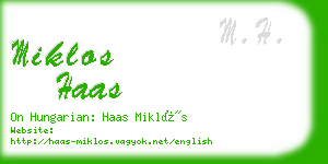 miklos haas business card